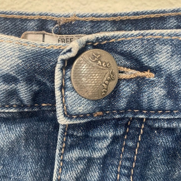Free People High Rise Denim Shorts with Lace Accent Size 27 - Picture 7 of 8